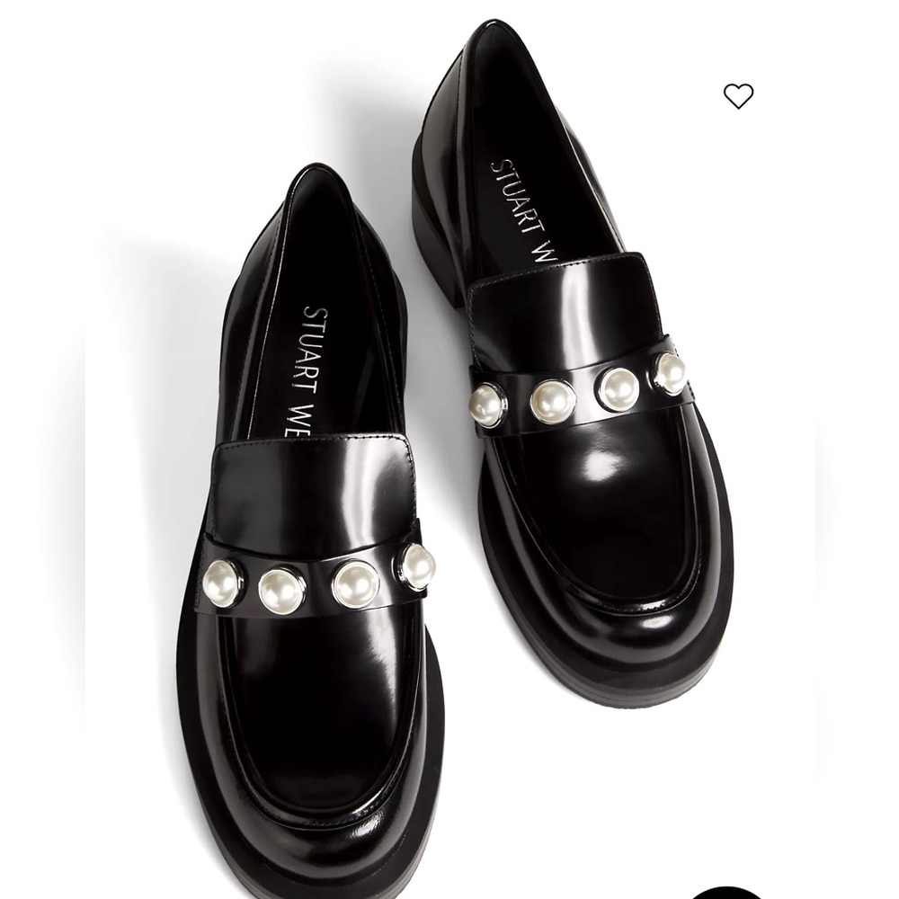 Stuart Weitzman Portia Bold Loafers Black.
